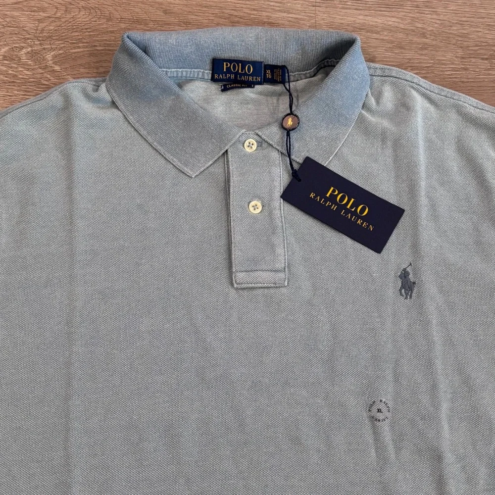 Polo Ralph Lauren Polo Shirt Mens XL Blue Classic Fit Indigo Cotton New Preppy